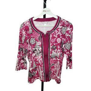 CHRISTOPHER & Banks Zip Front  Top